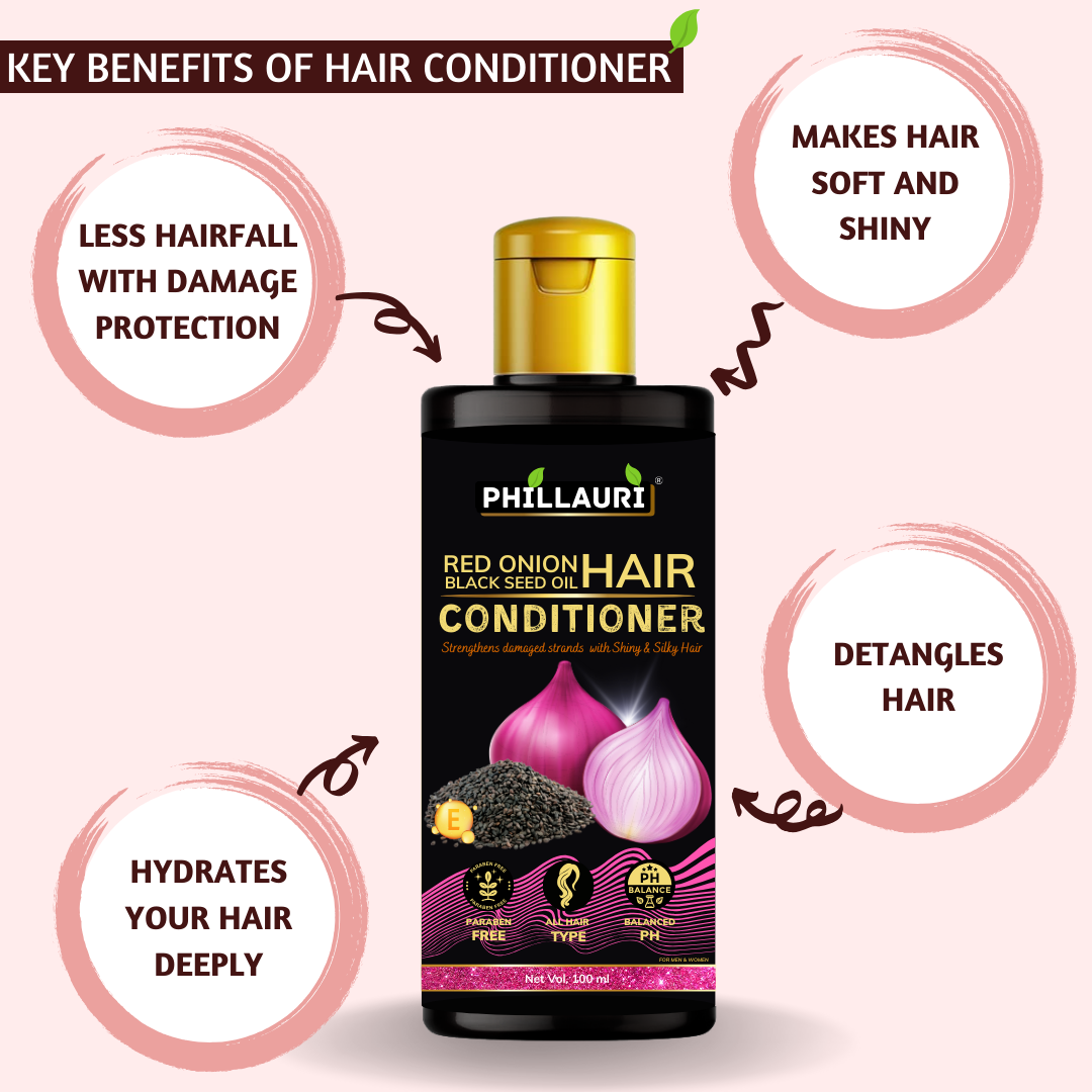 Red Onion Black Seed Conditioner For All Hair Fall Control and Growth, 100ML