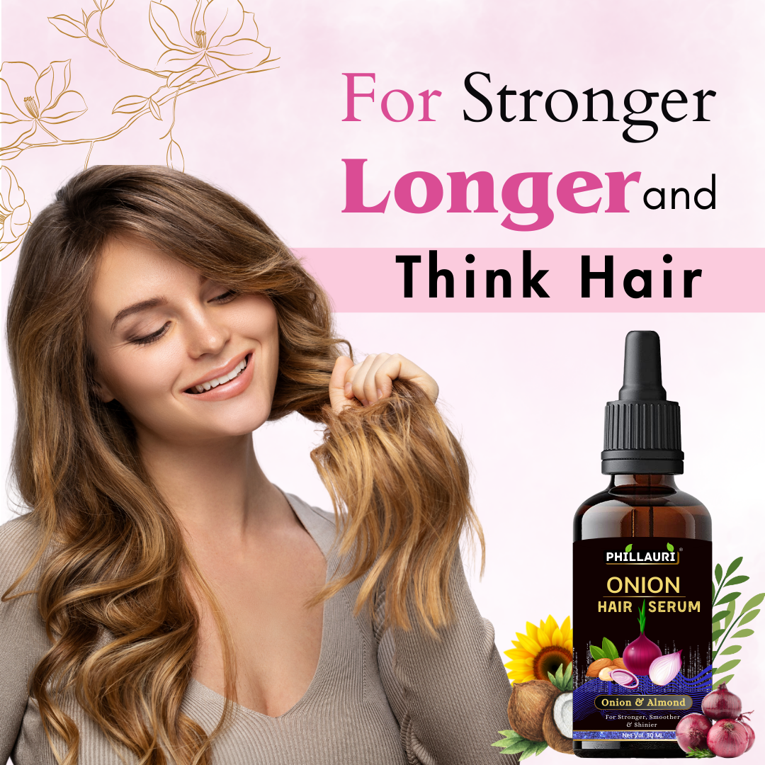Phillauri Onion And Almond Hair Serum For Stronger, Smoother And Shiner