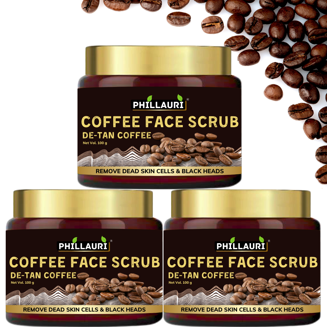 Phillauri Coffee Face Scrub for Remove Dead Skin Cells, 100g