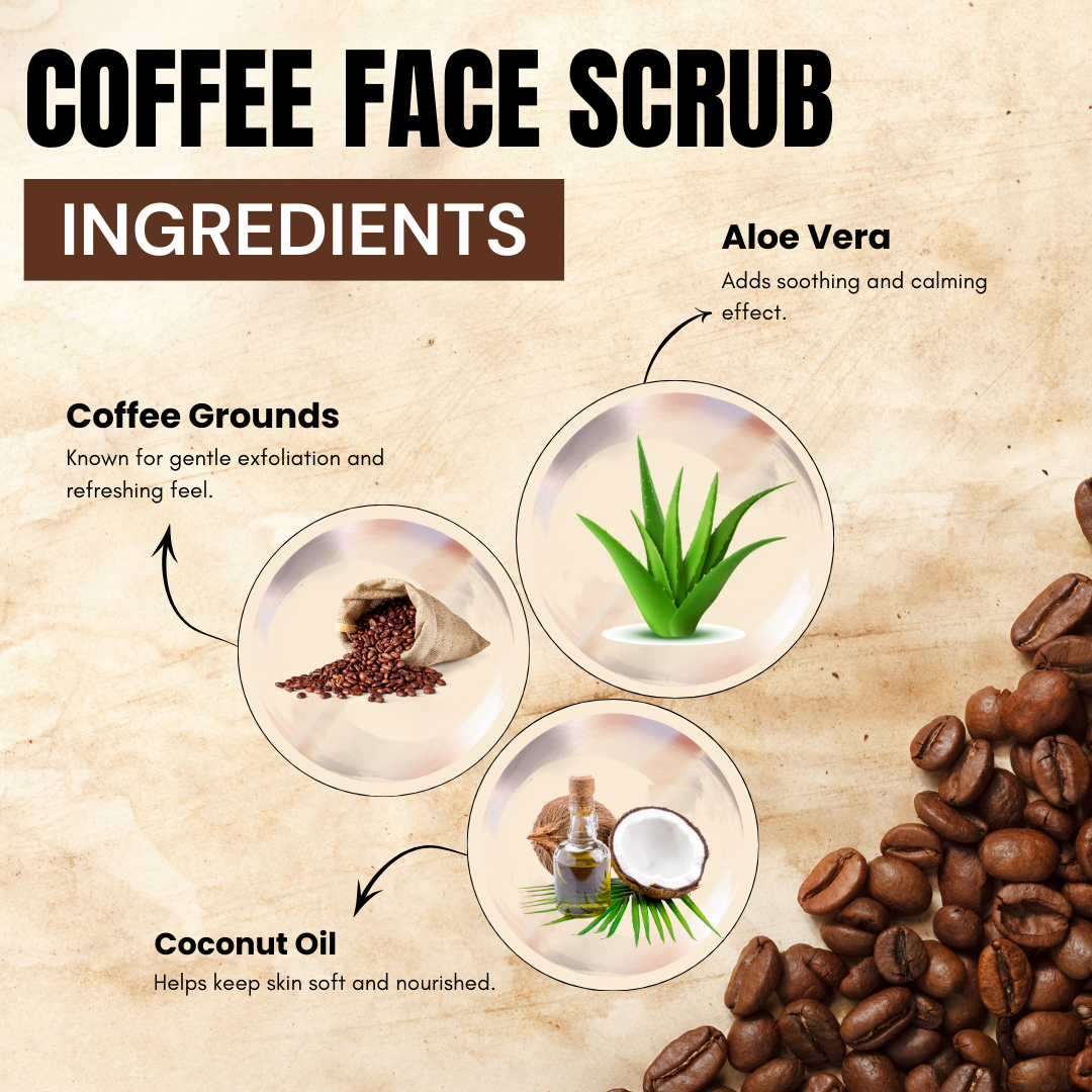 Phillauri Coffee Face Scrub for Remove Dead Skin Cells, 100g