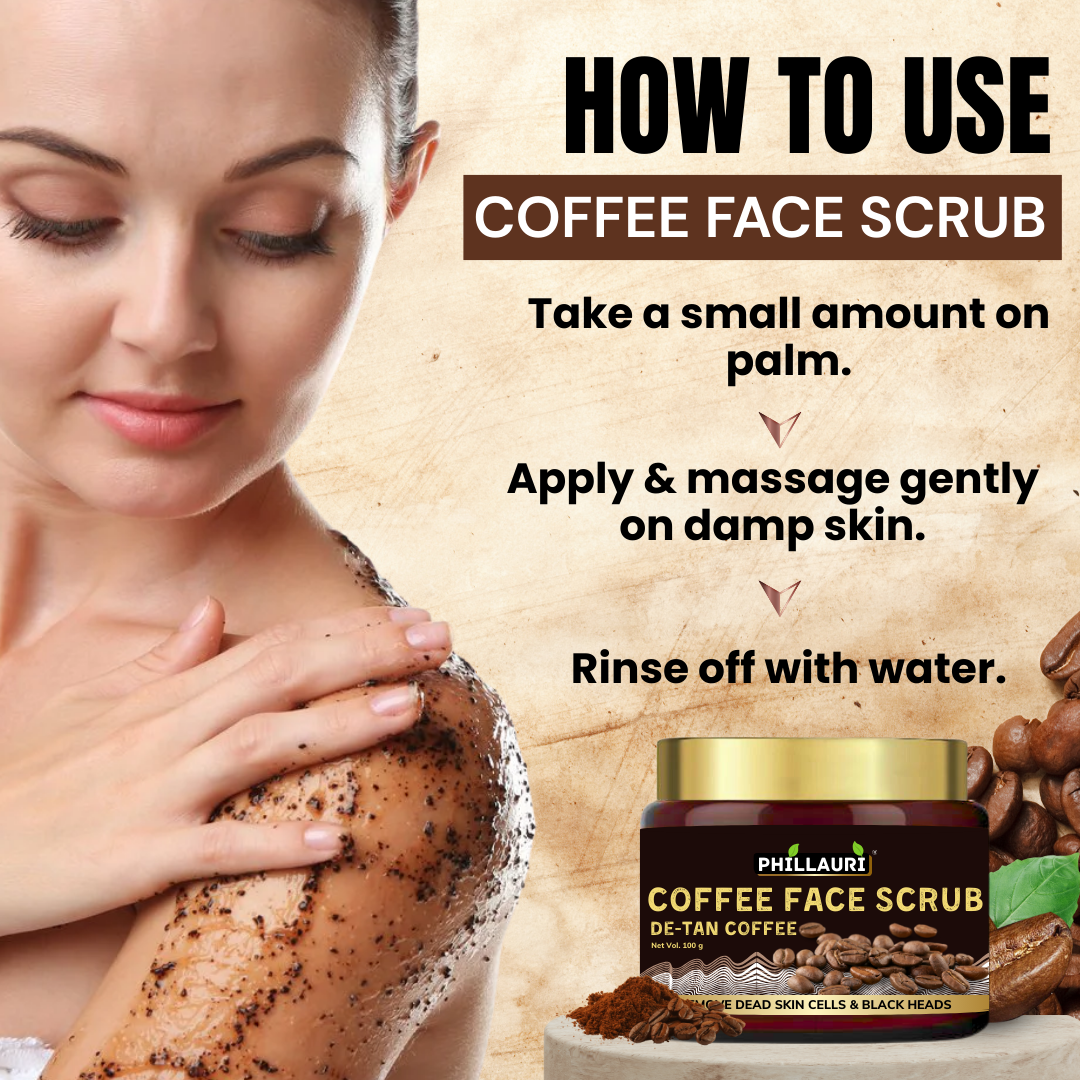 Phillauri Coffee Face Scrub for Remove Dead Skin Cells, 100g
