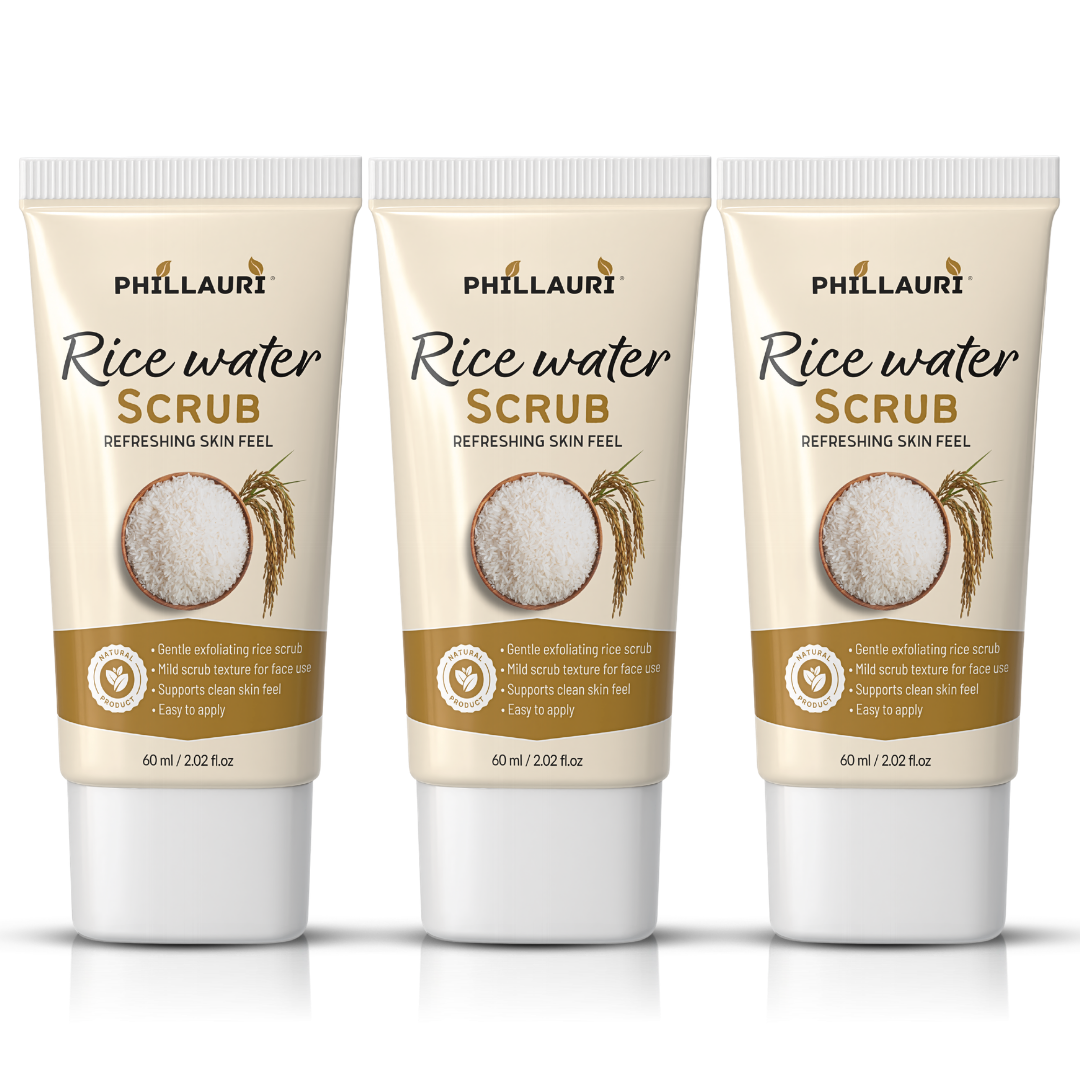 Phillauri Rice Water Scrub – Gentle Exfoliating Face & Body Scrub