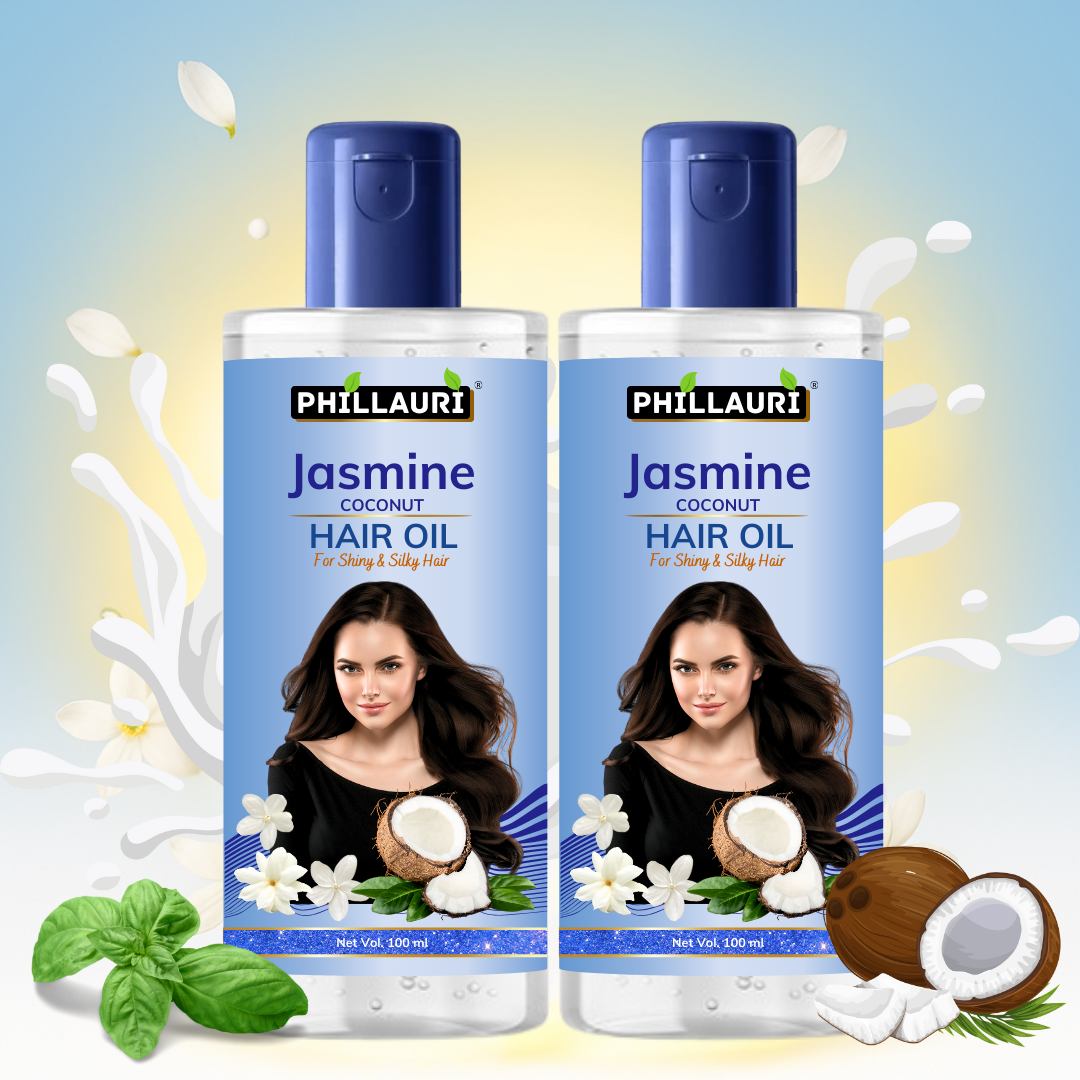 Phillauri Jasmine Coconut Hair Oil For Long-lasting Moisture, 100ml