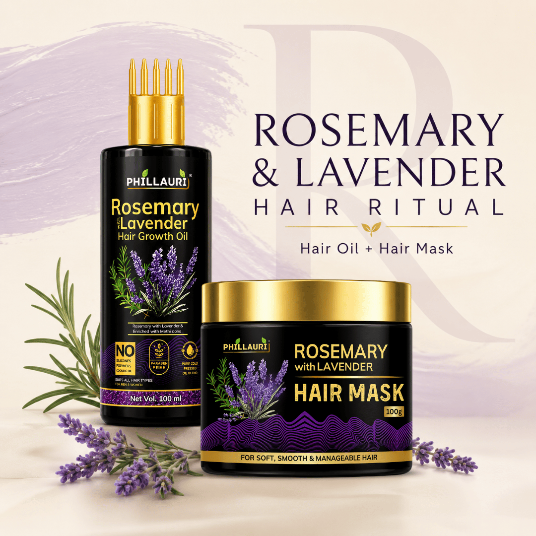Phillauri Rosemary with Lavender Hair Growth Oil & Hair Mask Combo