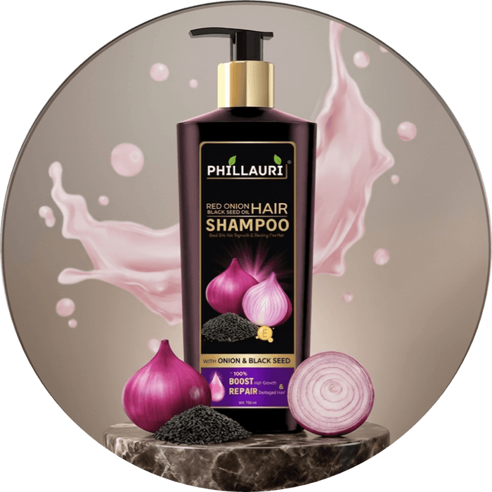 Phillauri Red Onion Black Seed Shampoo for Hair Growth, 750ml