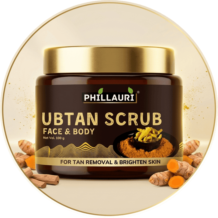 Phillauri Ubtan Tan Removal Face Scrub for Glowing Skin, 100g