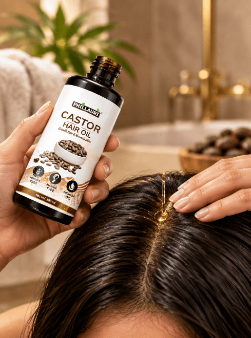 Phillauri Castor Hair Oil – Hair Growth & Nourishment, 100ml