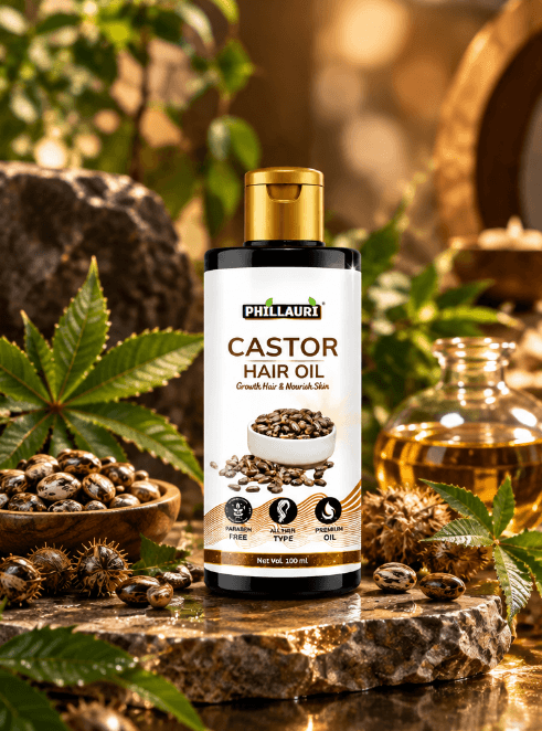 Phillauri Castor Hair Oil – Hair Growth & Nourishment, 100ml