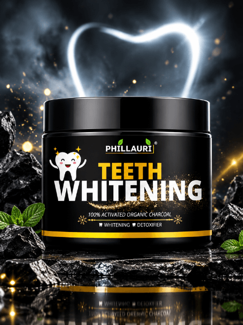 Phillauri Teeth Whitening Powder – Organic Charcoal, 50g