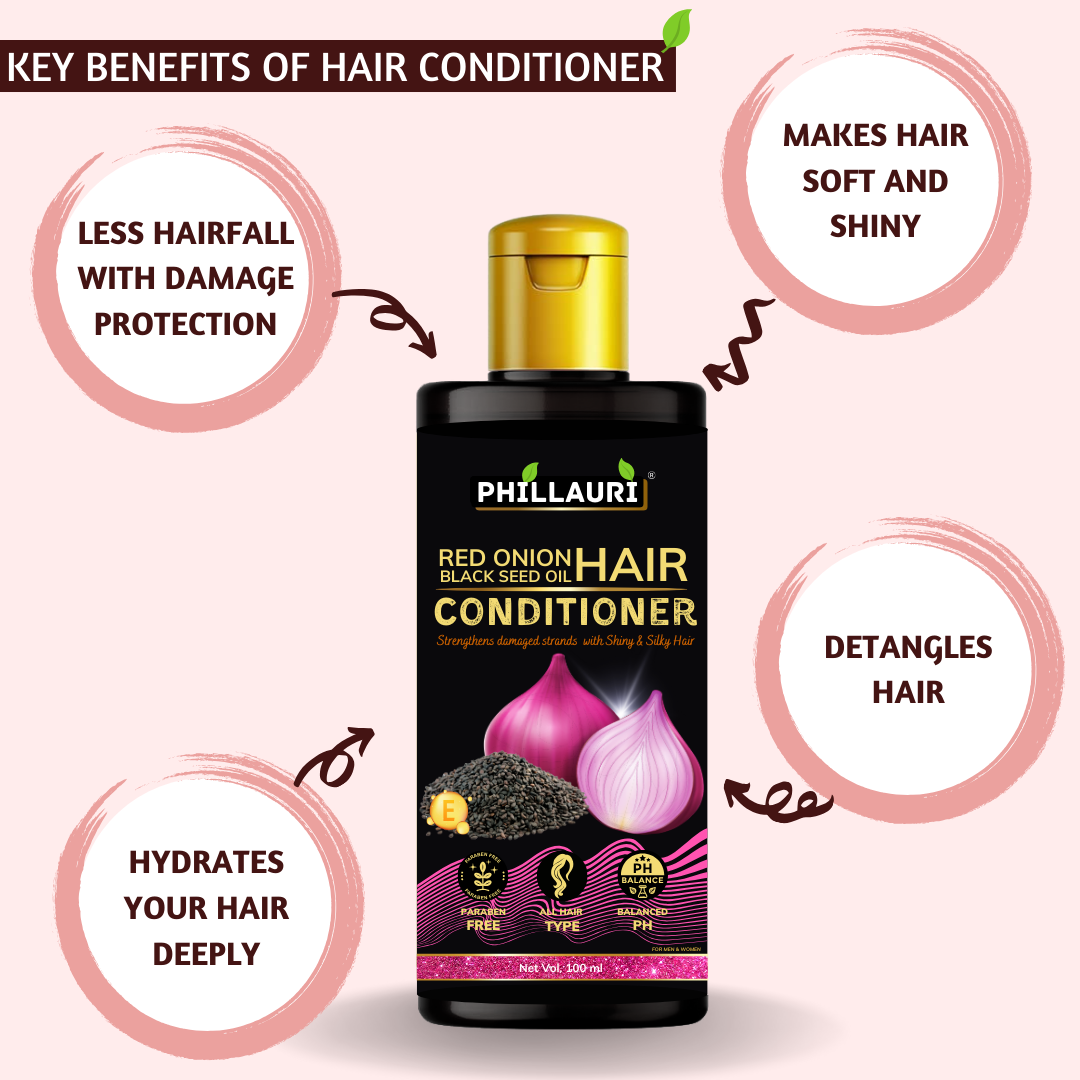  Red Onion Black Seed Conditioner For All Hair Fall Control and Growth, 100ML