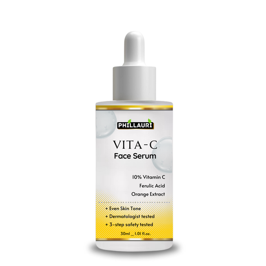 Phillauri 10% Vitamin C Face Serum With Hyaluronic Acid & Orange Ext For Skin Brightening