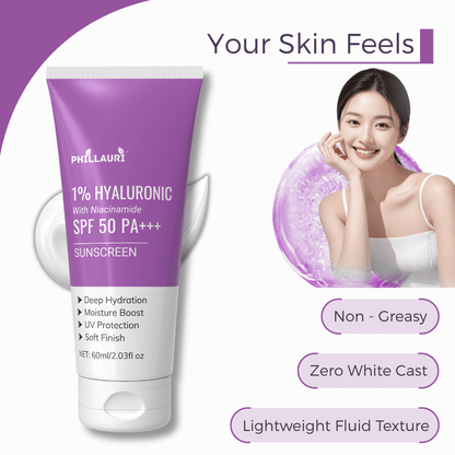 Phillauri 1% Hyaluronic with Niacinamide Sunscreen