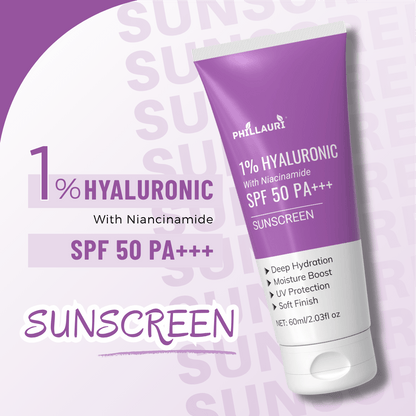 Phillauri 1% Hyaluronic with Niacinamide Sunscreen