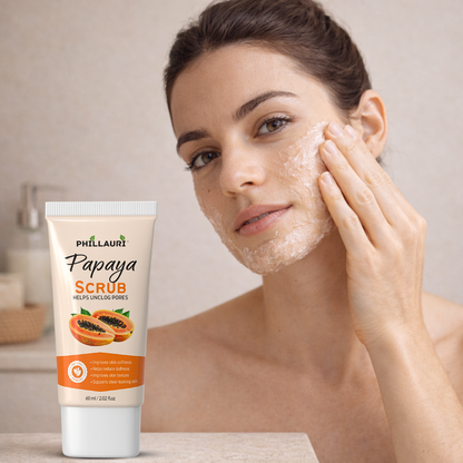 Phillauri Papaya Scrub – Gentle Exfoliating Face & Body Scrub