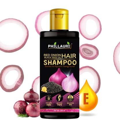 Phillauri Red Onion Black Seed Oil Shampoo, 100ml