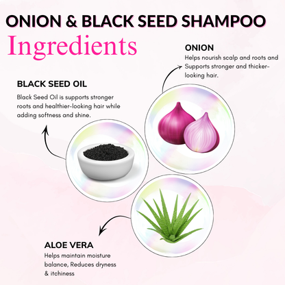 Phillauri Red Onion Black Seed Oil Shampoo, 100ml