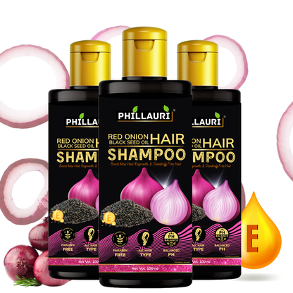 Phillauri Red Onion Black Seed Oil Shampoo, 100ml