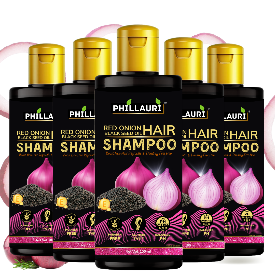 Phillauri Red Onion Black Seed Oil Shampoo, 100ml