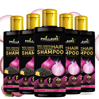 Phillauri Red Onion Black Seed Oil Shampoo, 100ml