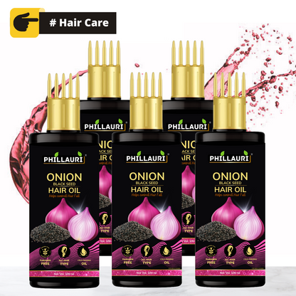 Phillauri Onion Blackseed Herbal Hair Oil, 500ML