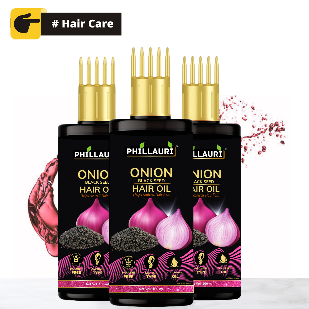 Phillauri Onion Blackseed Herbal Hair Oil, 300ML