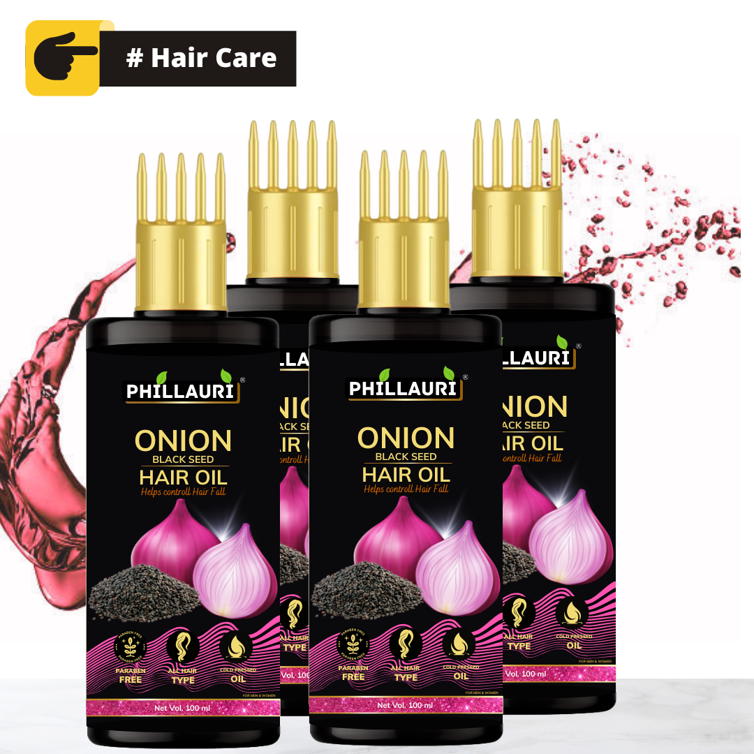 Phillauri Onion Blackseed Herbal Hair Oil, 400ML