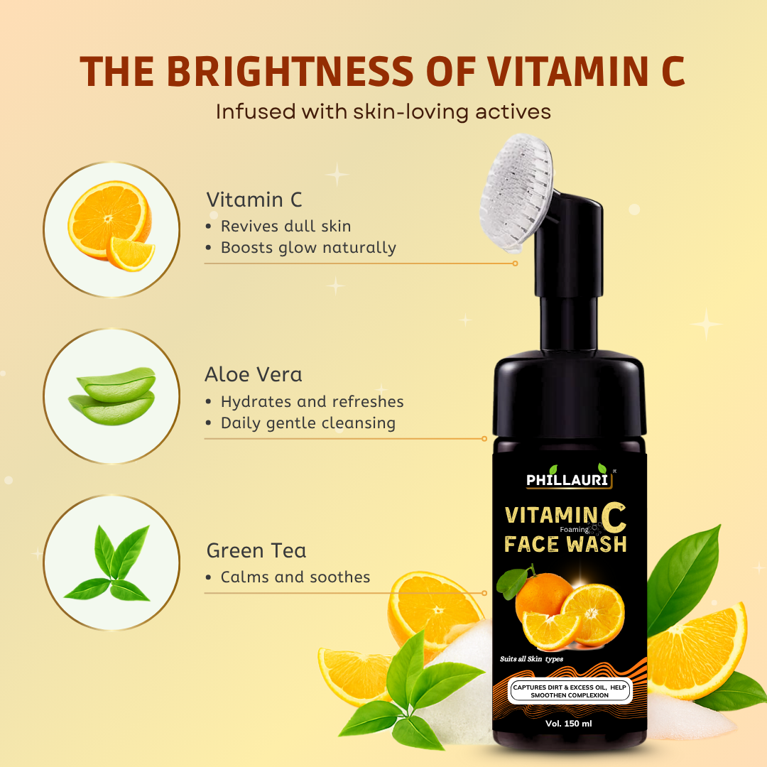 Phillauri Vitamin C Facewash For Captures Dirt And Smoothen Complexion, 150ml