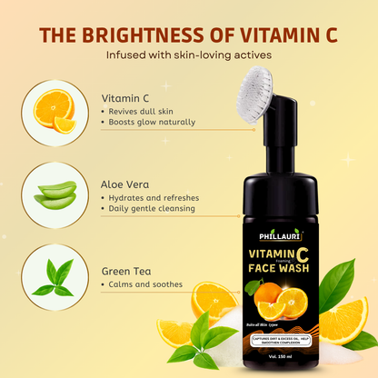 Phillauri Vitamin C Facewash For Captures Dirt And Smoothen Complexion, 150ml