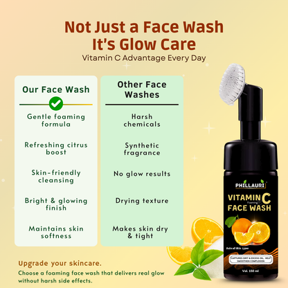 Phillauri Vitamin C Facewash For Captures Dirt And Smoothen Complexion, 150ml