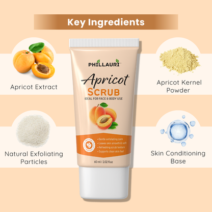 Phillauri Apricot Scrub – Gentle Exfoliating Face & Body Scrub
