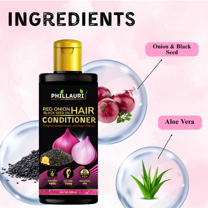 Phillauri Red Onion Black Seed Conditioner For Hair Growth, 100ML
