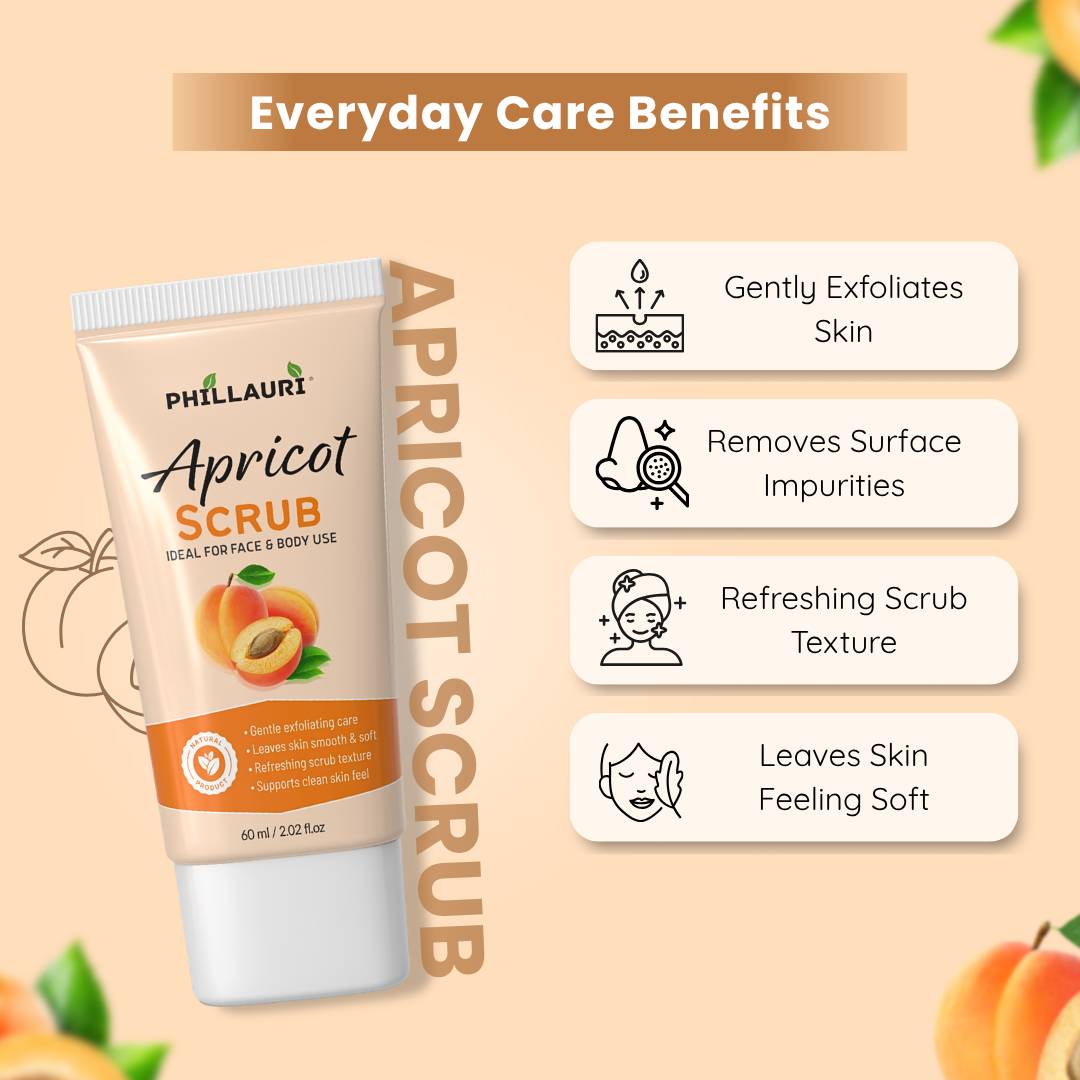 Phillauri Apricot Scrub – Gentle Exfoliating Face & Body Scrub