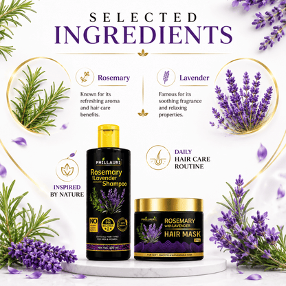 Phillauri Rosemary with Lavender Shampoo & Hair Mask Combo