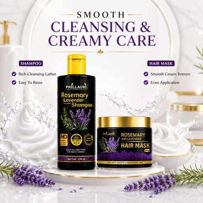 Phillauri Rosemary with Lavender Shampoo & Hair Mask Combo