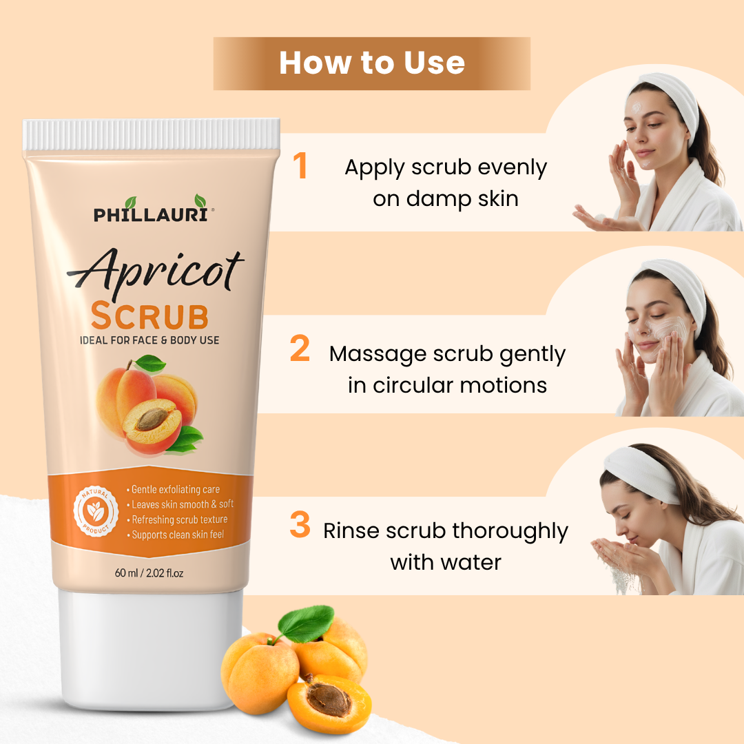 Phillauri Apricot Scrub – Gentle Exfoliating Face & Body Scrub