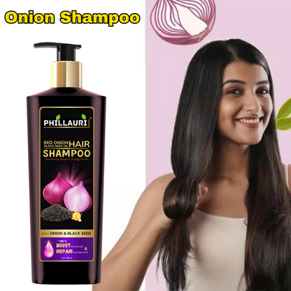 Phillauri Red Onion Black Seed Shampoo For Hair Growth, 750ml