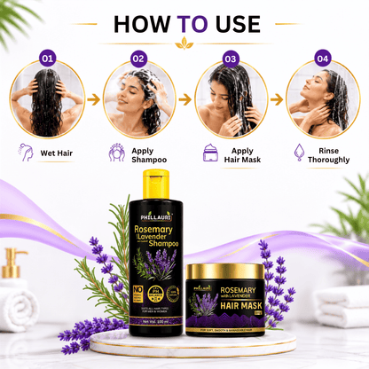 Phillauri Rosemary with Lavender Shampoo & Hair Mask Combo