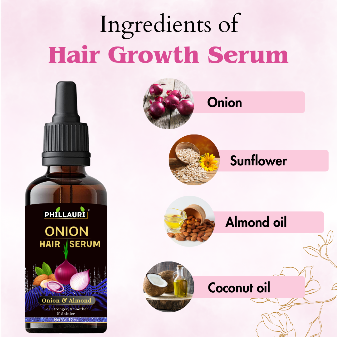 Phillauri Onion And Almond Hair Serum For Stronger, Smoother And Shiner