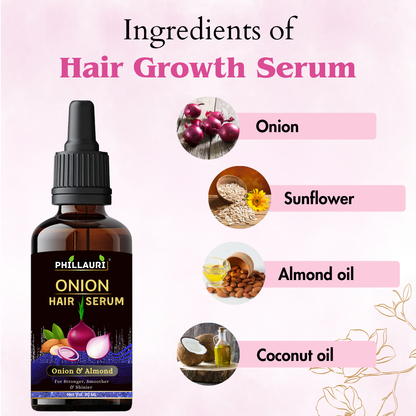 Phillauri Onion And Almond Hair Serum For Stronger, Smoother And Shiner