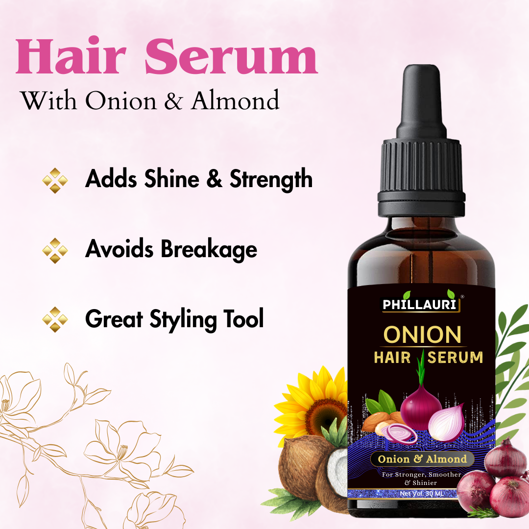 Phillauri Onion And Almond Hair Serum For Stronger, Smoother And Shiner