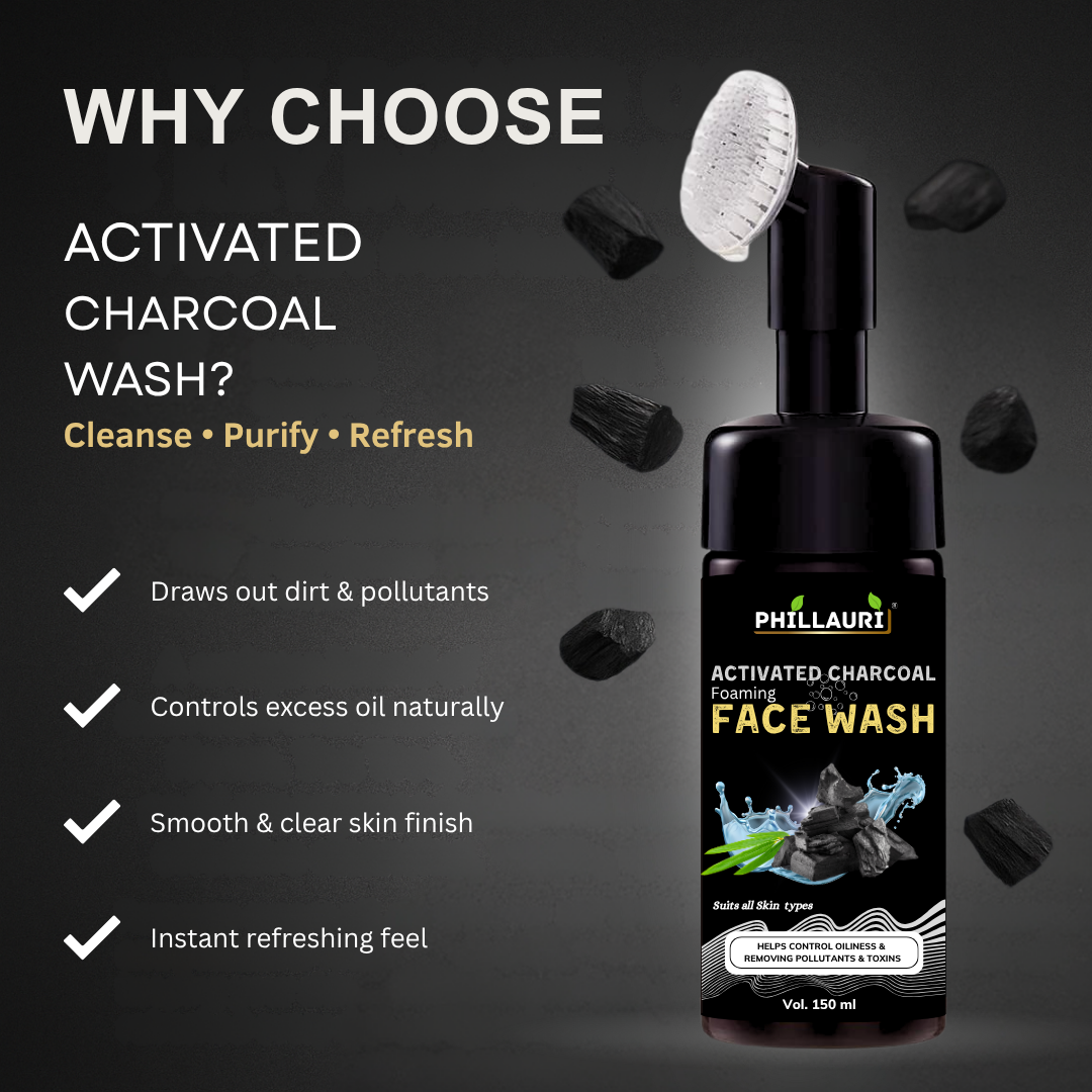Phillauri Activated Charcoal Facewash For Helps Control Oiliness And Toxins, 150ML