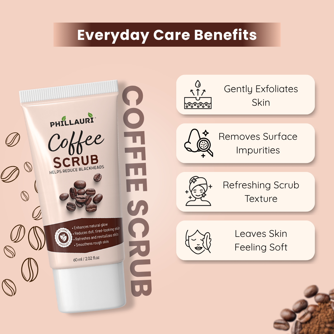 Phillauri Coffee Scrub – Gentle Exfoliating Face & Body Scrub