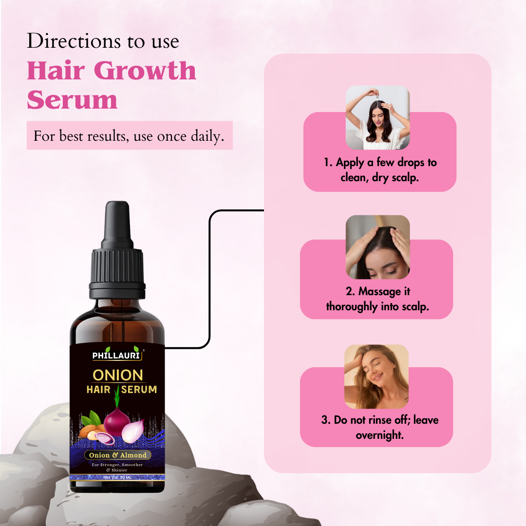 Phillauri Onion And Almond Hair Serum For Stronger, Smoother And Shiner