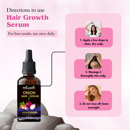 Phillauri Onion And Almond Hair Serum For Stronger, Smoother And Shiner