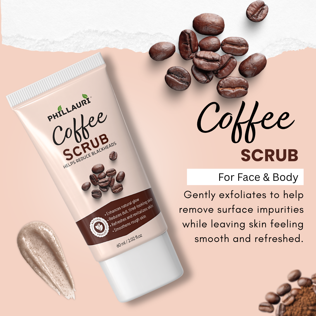 Phillauri Coffee Scrub – Gentle Exfoliating Face & Body Scrub