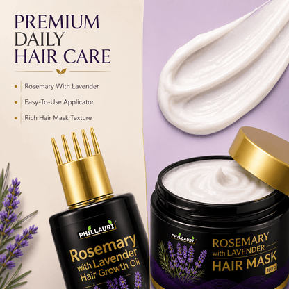 Phillauri Rosemary with Lavender Hair Growth Oil & Hair Mask Combo