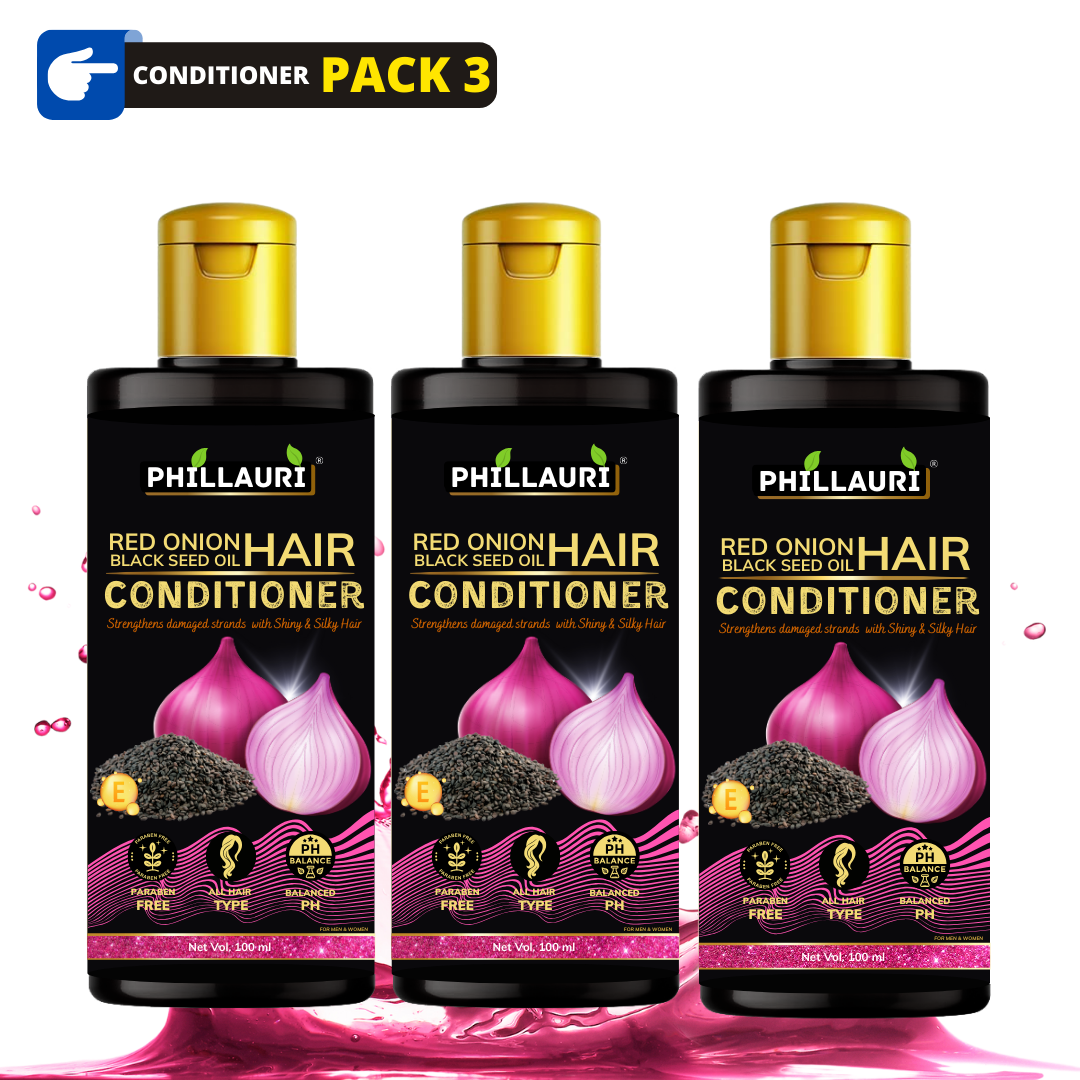 Phillauri Red Onion Black Seed Conditioner For Hair Growth, 300ML