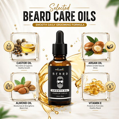 Phillauri Beard Growth Oil – With Castor, Argan & Almond Oil