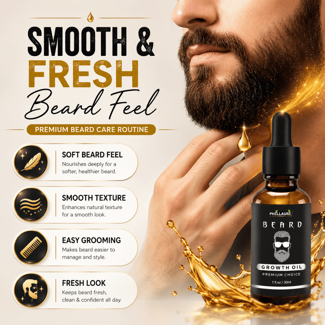 Phillauri Beard Growth Oil – With Castor, Argan & Almond Oil