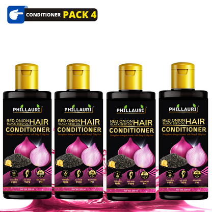 Phillauri Red Onion Black Seed Conditioner For Hair Growth, 400ML